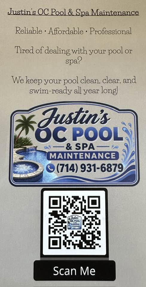 Justin's OC Pool & Spa Coming Soon